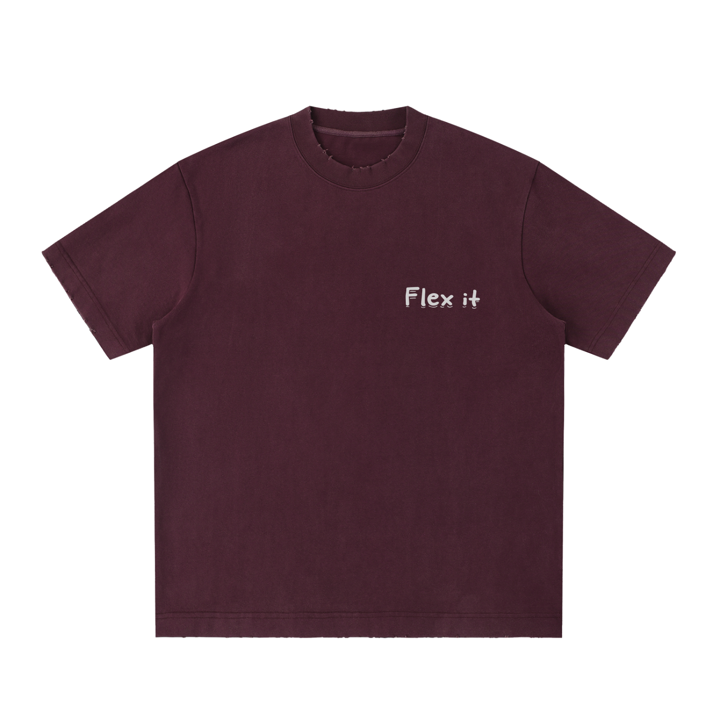 Flex it Heavyweight Vintage Washed Frayed T-Shirt