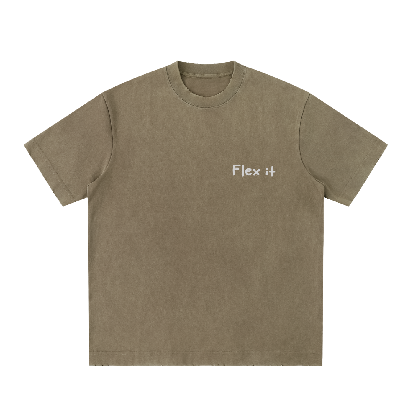 Flex it Heavyweight Vintage Washed Frayed T-Shirt