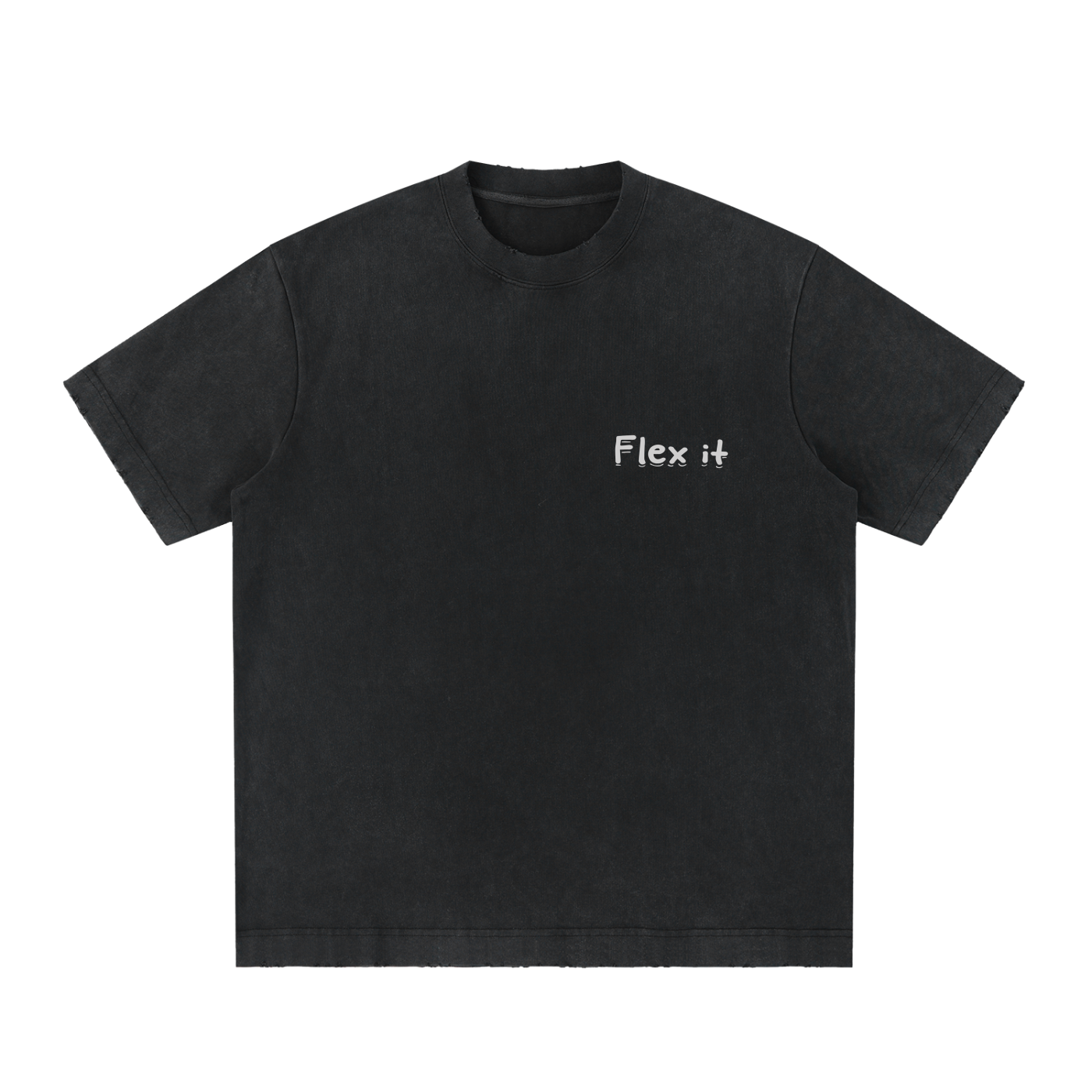 Flex it Heavyweight Vintage Washed Frayed T-Shirt