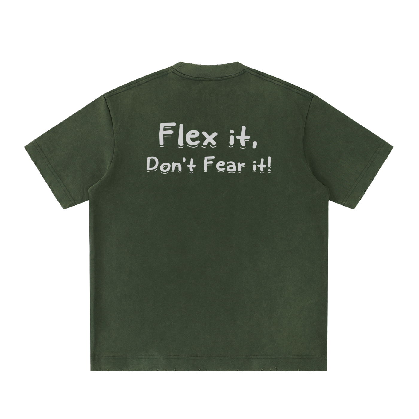Flex it Heavyweight Vintage Washed Frayed T-Shirt