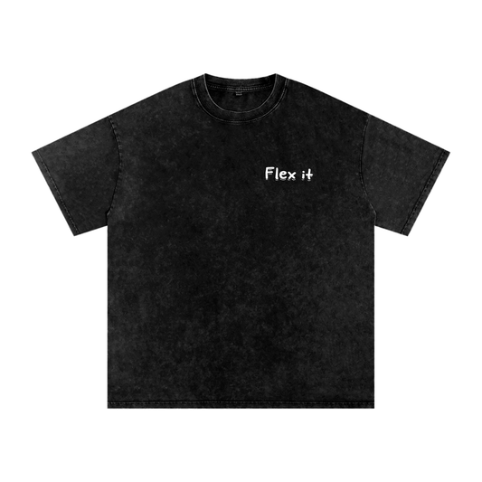 Flex it Snow Washed Oversized Cotton T-Shirt