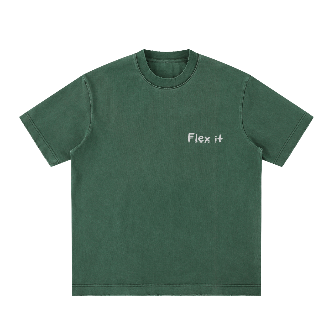 Flex it Heavyweight Vintage Washed Frayed T-Shirt