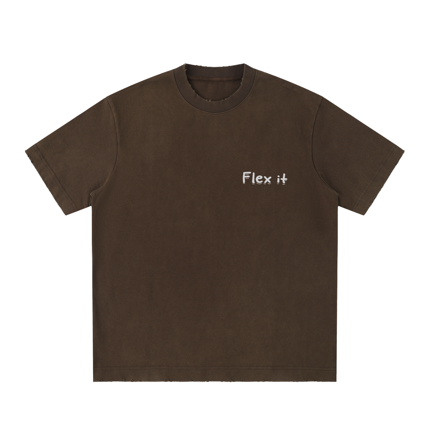 Flex it Heavyweight Vintage Washed Frayed T-Shirt