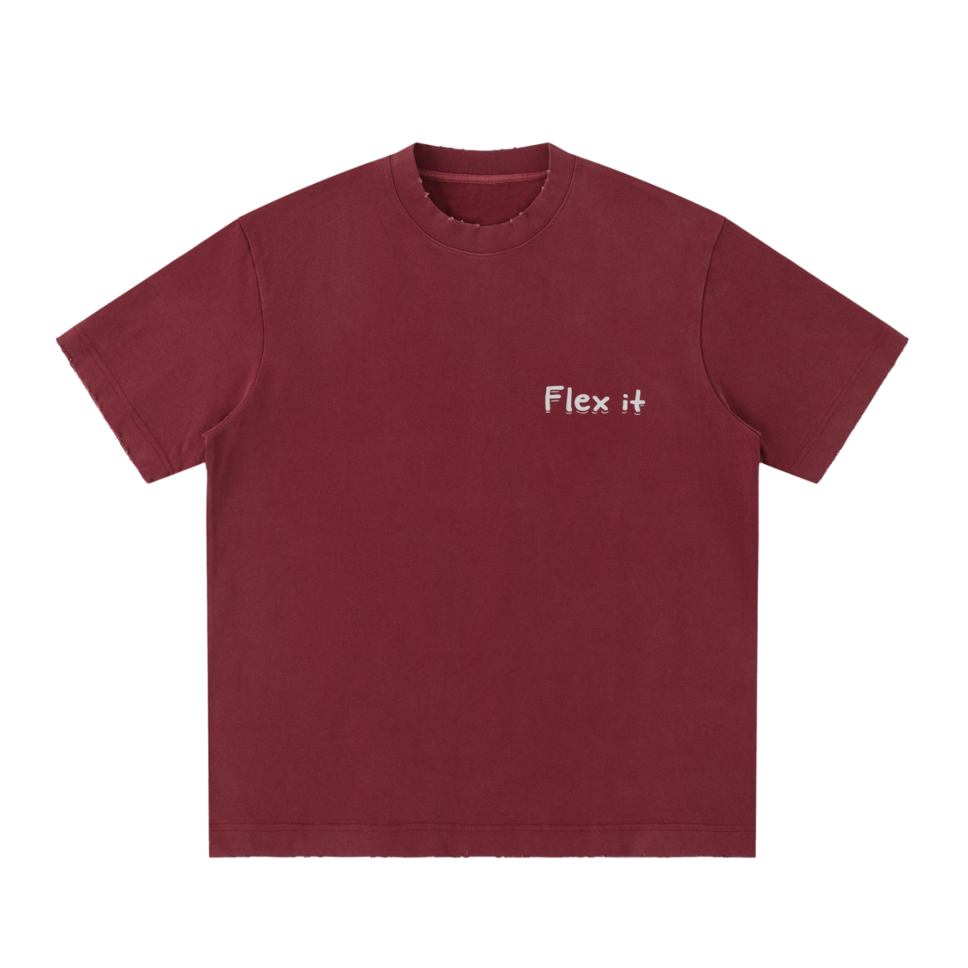 Flex it Heavyweight Vintage Washed Frayed T-Shirt