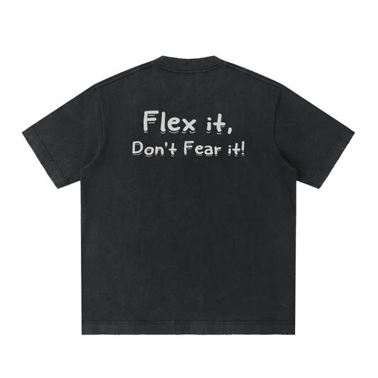 Flex it Heavyweight Vintage Washed Frayed T-Shirt