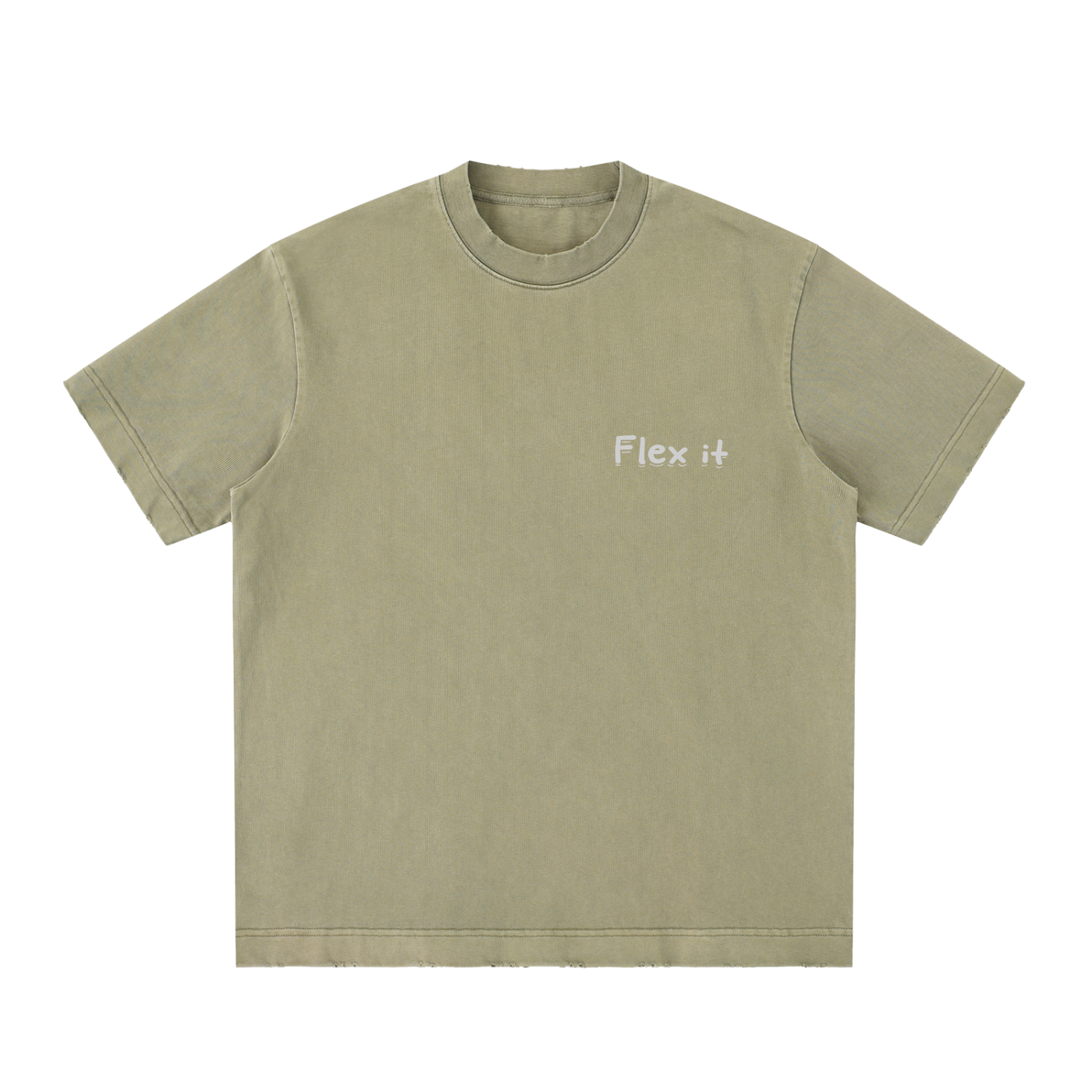 Flex it Heavyweight Vintage Washed Frayed T-Shirt
