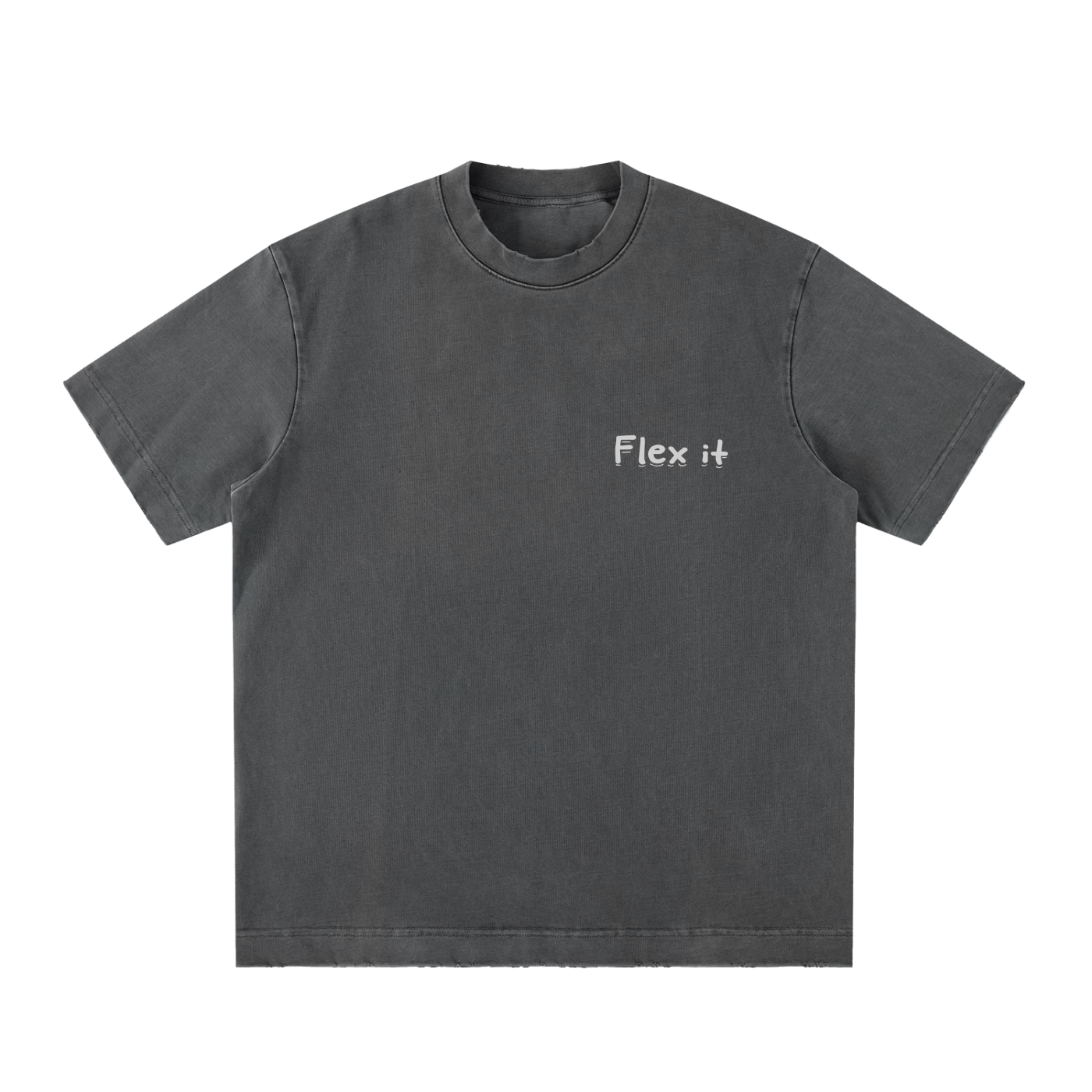 Flex it Heavyweight Vintage Washed Frayed T-Shirt